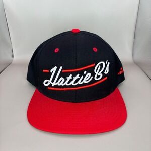 Hattie‎ Bs Nashville NSHVL Snapback Hat Black Red Wool Blend One Size Fits All